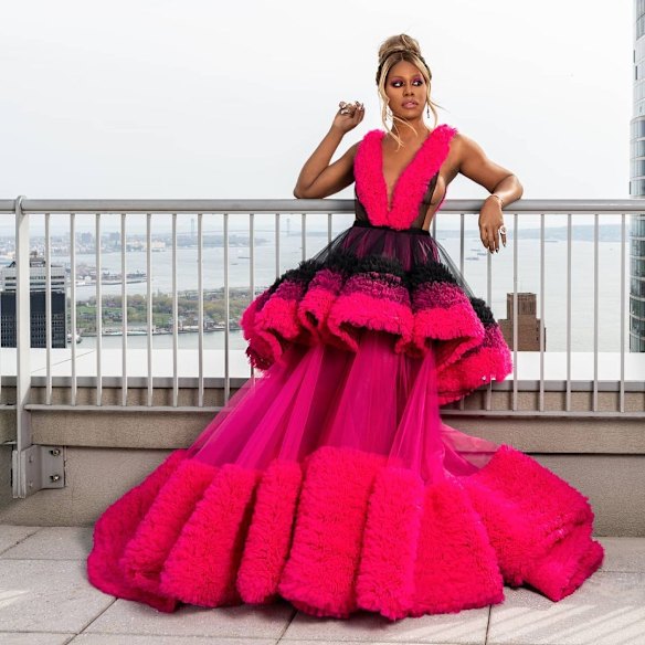 Laverne Cox in Christian Siriano.