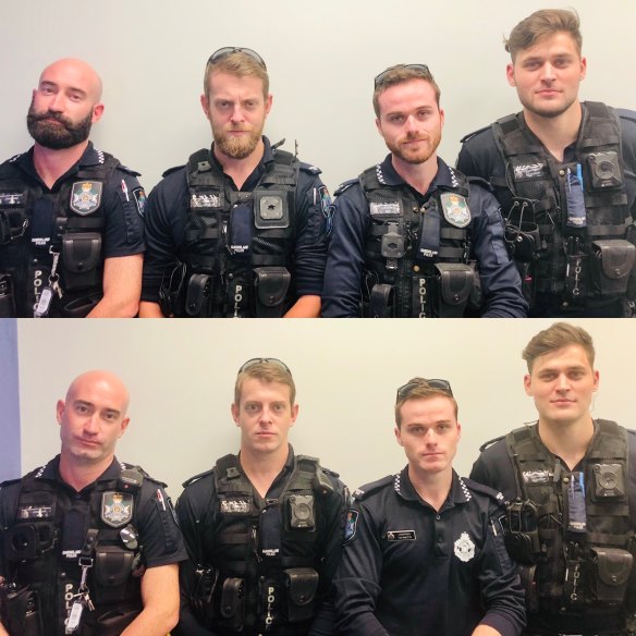 Usually-bearded far north Queensland police officers, and others around the state, have gone clean-shaven under coronavirus health recommendations. 