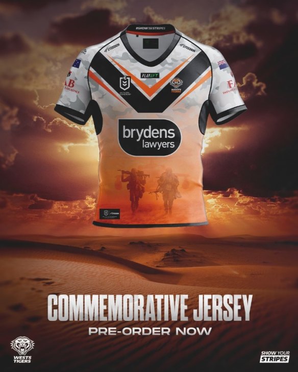 Wests Tigers 2023 commemorative jersey.