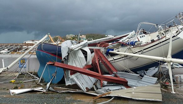 This image made from video shows damage from Hurricane Irma in St Thomas, US Virgin Islands on Thursday.