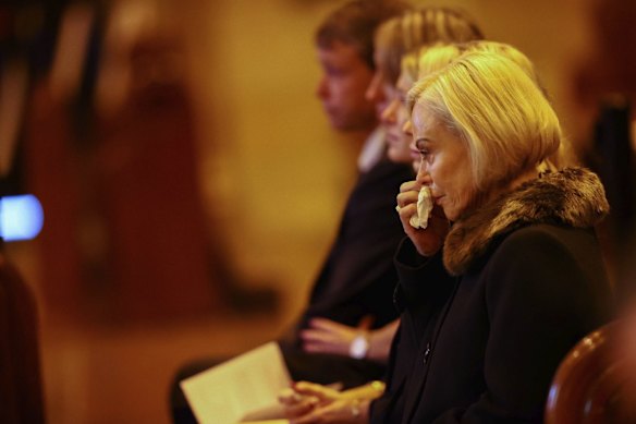 Anne Fulton during the State Funeral for her husband Bob Fulton.