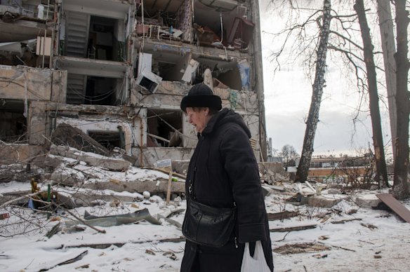 Residential areas have not been spared in Kharkiv.