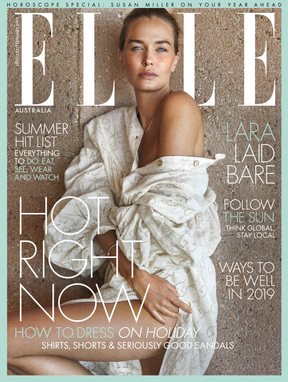 Lara Worthington on Elle Australia's latest cover