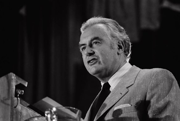 Gough Whitlam opens Labour Election campaign, delivering his policy speech, at Blacktown Civic Centre, 13 November 1972.