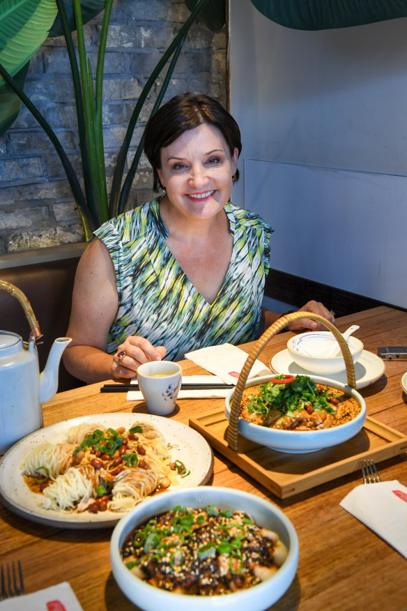 NSW Opposition Leader Jodi McKay lunches at Spicy Joint at Burwood.