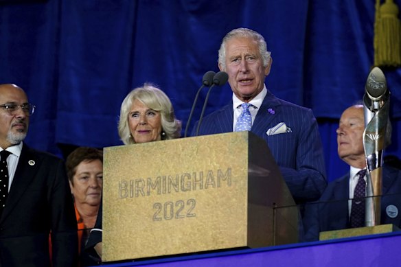 Prince Charles drove himself and wife Camilla, the Duchess of Cornwall, in an Aston Martin into Birmingham’s Alexander Park in a convoy of 72 classic British-made cars. 