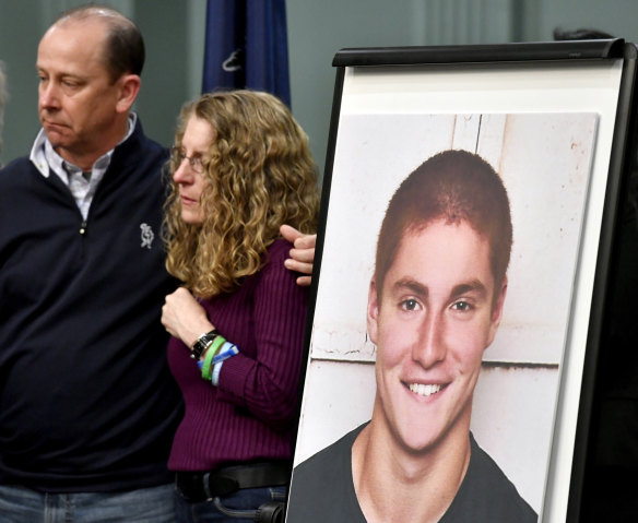 Parents Jim and Evelyn Piazza sued 28 former fraternity members, alleging the men led hazing activities and failed to call for help long after it was needed.