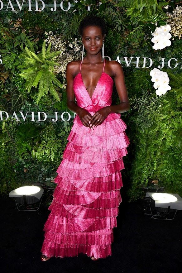 Adut Akech arrives at the David Jones Spring Summer 2018 Collections Launch.