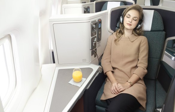 Business class in Cathay Pacific's Airbus A330-300. 