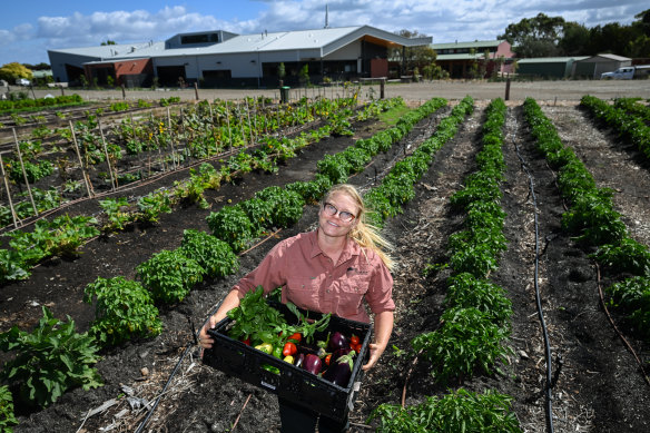 Nina Breidahl is already harvesting tens of kilograms of produce every week