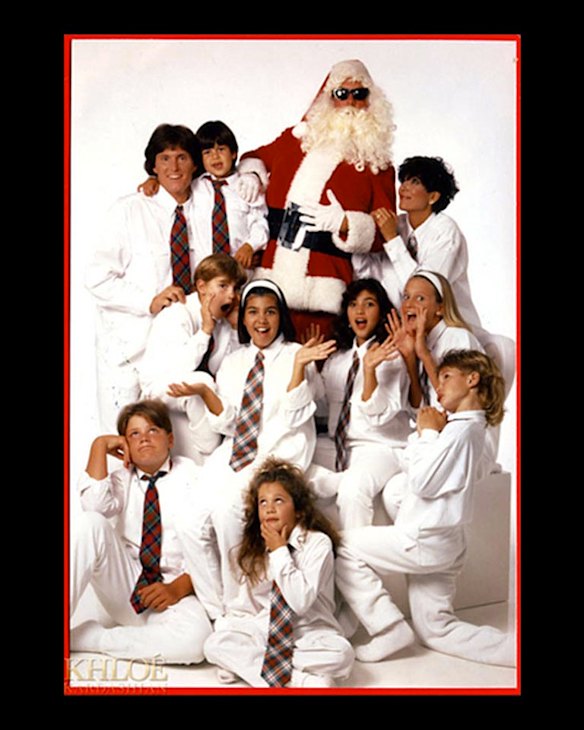 A vintage Kardashian Christmas card.