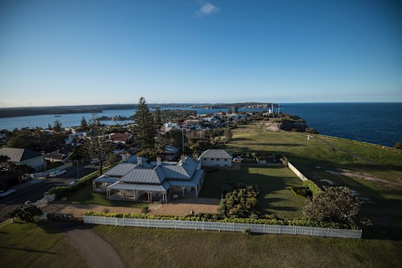 The view towards Watsons Bay and South Head from the beacon room which houses the massive torch.
