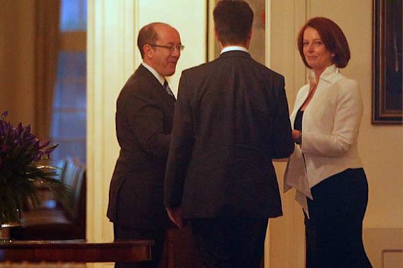 Julia Gillard arrives at Government House. Photo: Andrew Meares
