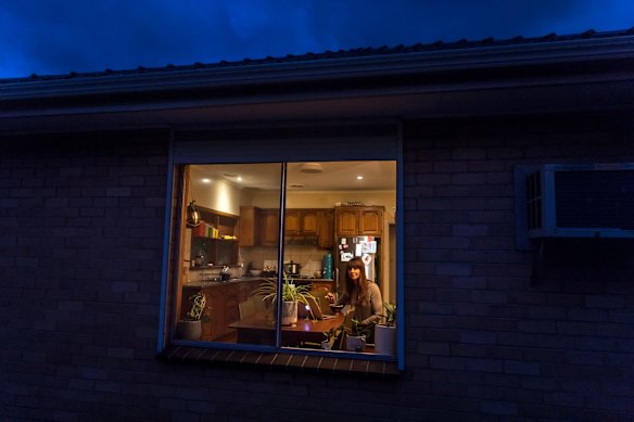 Miriam Jones who is in post-travel isolation after returning from a holiday in Vietnam.
