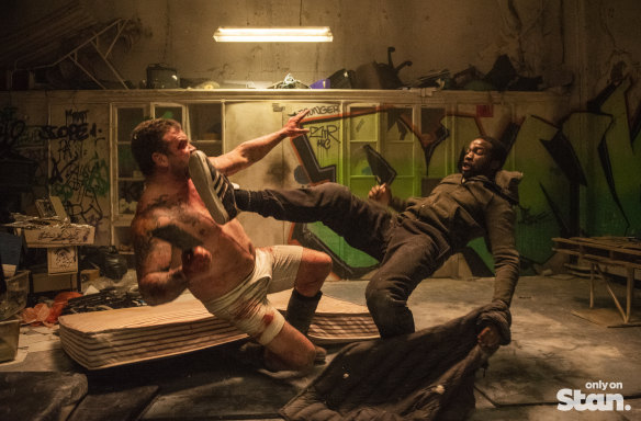 One of the stylised fight scenes in <i>Gangs of London</i>.
