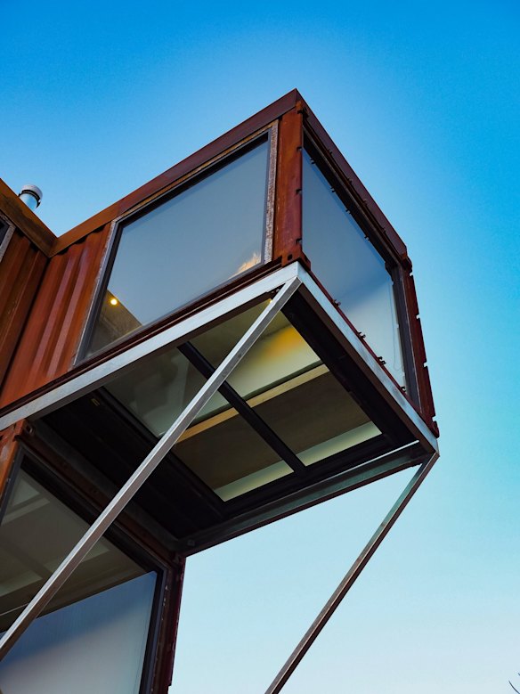 Clifftop at Hepburn's new villas are constructed from converted shipping containers.