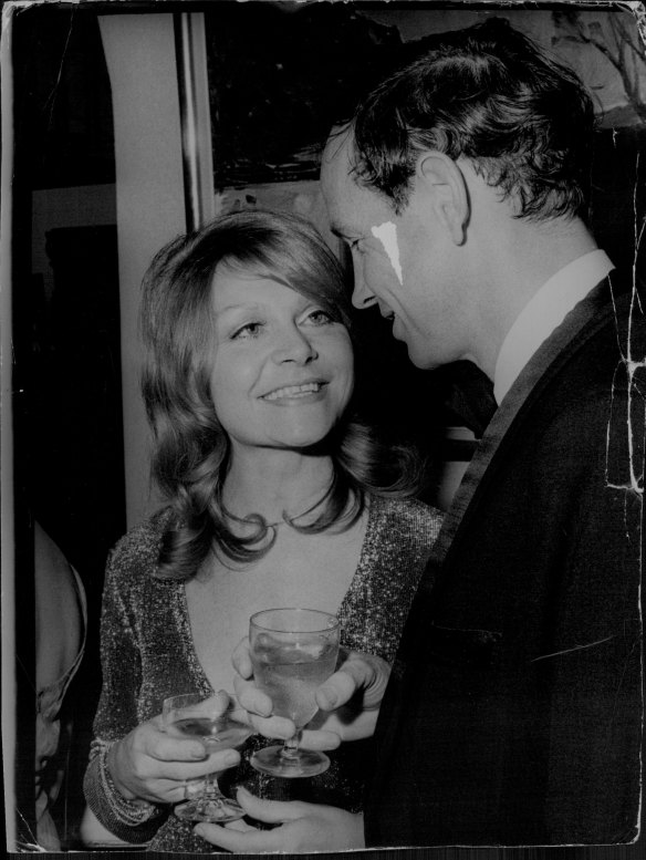 Carla Zampatti and John Spender at a ball. February 24, 1971.