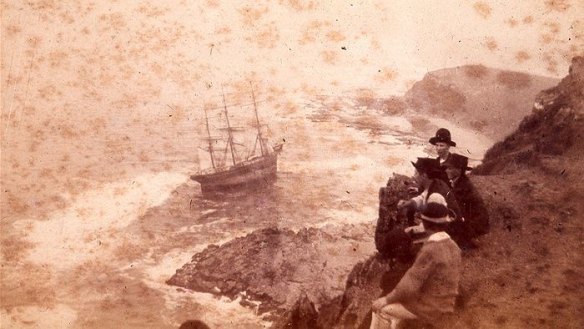 "The fate of the Susan Gilmore is definitely settled." The wreck of the Susan Gilmore near Newcastle, July 1884.