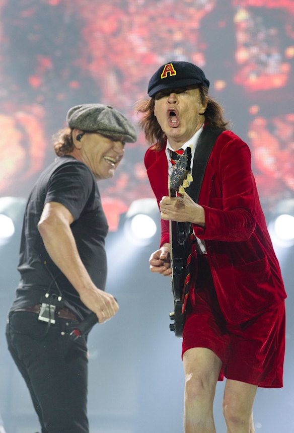 Guitarist Angus Young, the only original AC/DC member in the band.