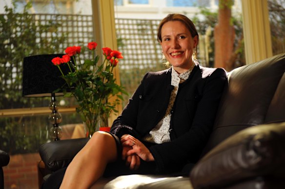 As a new Liberal candidate in the earliest years of her career in politics. 