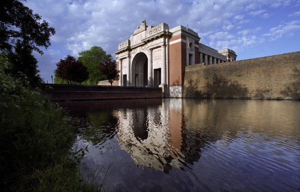 Menin Gate at Ypres, Belgium, is inscribed with the names of more than 54,000 soldiers who perished in WWI.