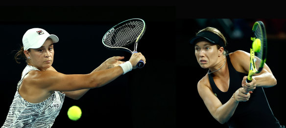 Ash Barty and Danielle Collins will go head to head in the Australian Open final on Saturday night.