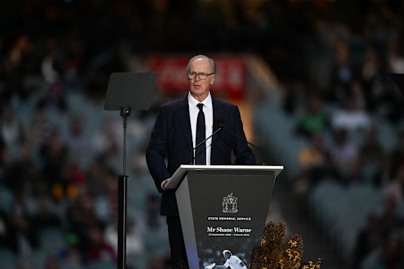 Keith Warne gave a moving tribute saying his son had been taken too soon. "Mate, your mother and I can’t imagine a life without you. Our hearts are broken. Thank you for all you did for us. And for being such a loving and caring son. Rest in peace, mate. Love you, Mum and Dad."