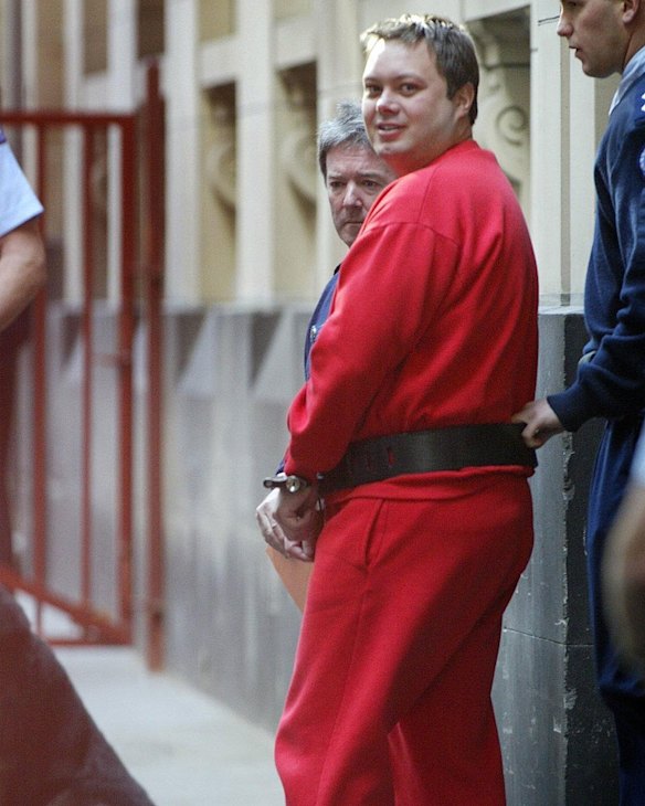 Carl Williams leaves court before his murder.