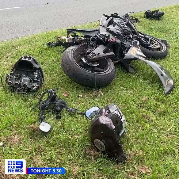 A motorcycle rider was injured in a Gold Coast crash on Wednesday.