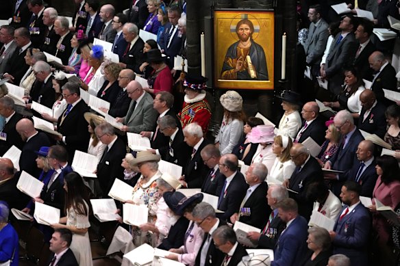 Guests in Westminster Abbey.