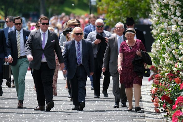 Racegoers on Stakes Day.