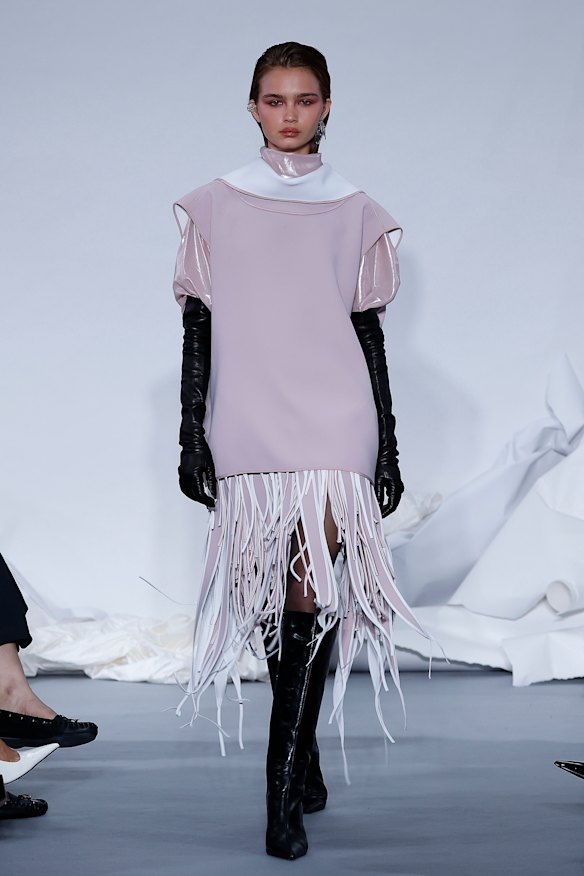 Blushing beauty: The Maticevski show at The Collider in Sydney for Australian Fashion Week.