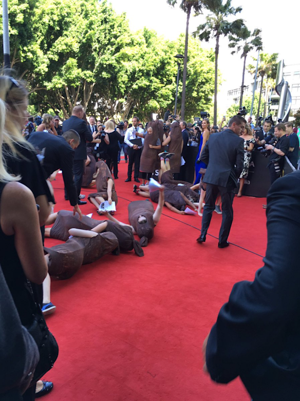 The red carpet sausage fest at the AACTAs. 