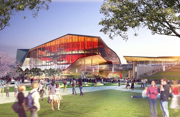 The Theatre - view from Tumbalong Park.