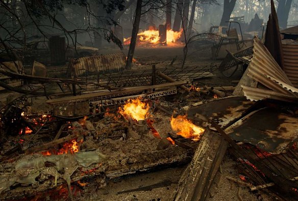 An out of control bushfire burns cars and two homes near Newnes Junction on the Bells Line of Road.