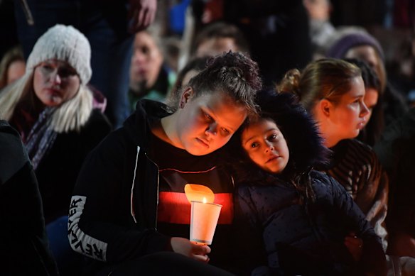 Thousand of people attend a candlelight vigil in solidarity for the Melbourne comedian Eurydice Dixon who was found dead at Princes Park in North Carlton last week. 