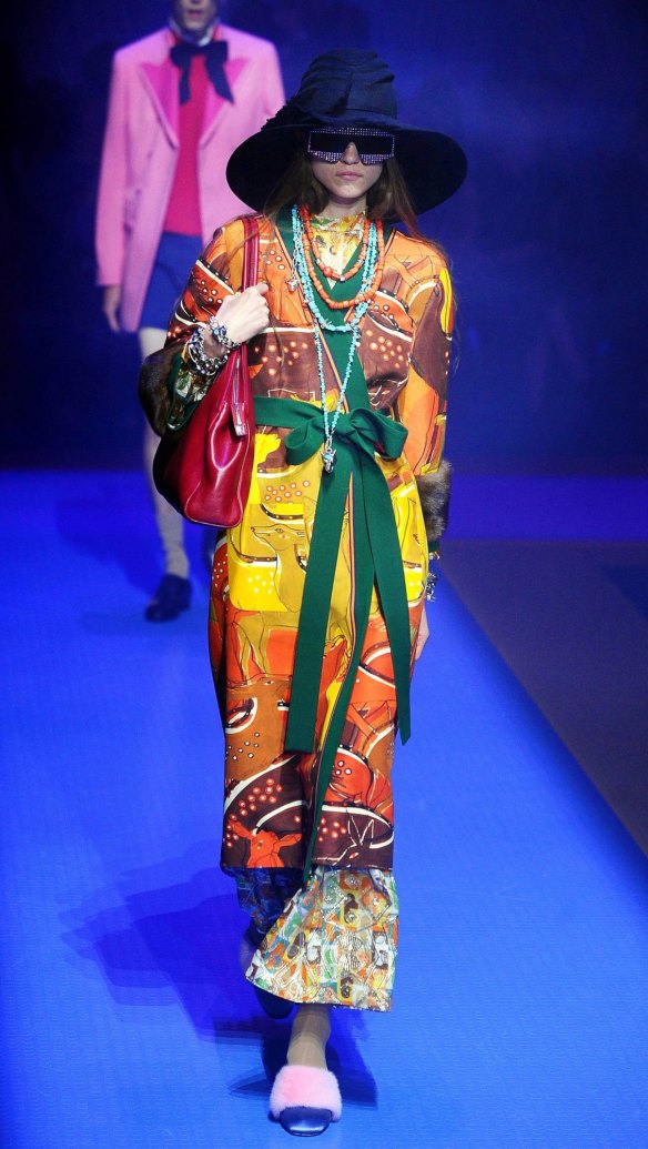 Wide brimmed hats, as seen in Gucci's Paris spring show, are another trend for this year's carnival.