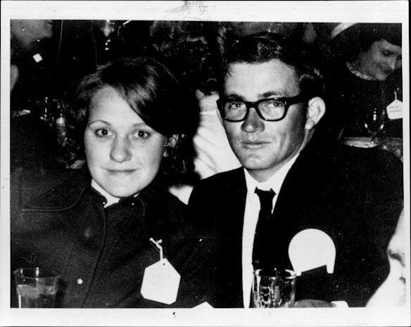 Jennifer Godson (nee Poidevin) and her late husband, John Godson, who was killed in the Luna Park Ghost Train fire in June, 1979. 
