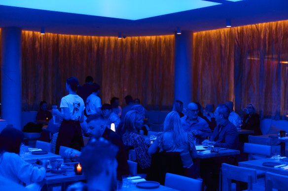 Genzo’s neon dining room.