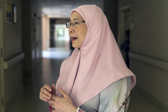 "It's a bit surreal": Wan Azizah Wan Ismail speaks to Fairfax Media at the Kuala Lumpur hospital where her husband is admitted for shoulder surgery.