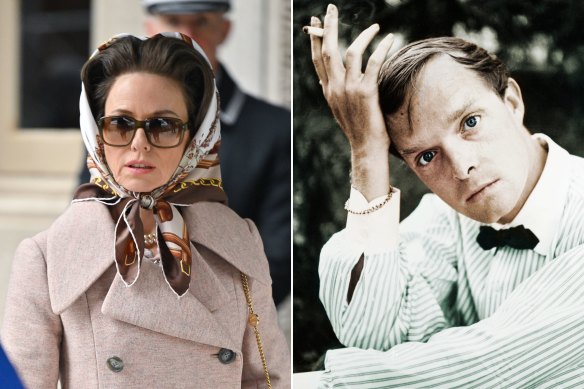 “I was her one real friend, the one real relationship she ever had,” author Truman Capote, right, once said about socialite Barbara “Babe” Paley, who will be played by Naomi Watts, left, in an upcoming TV show about the author’s betrayal of his friends.