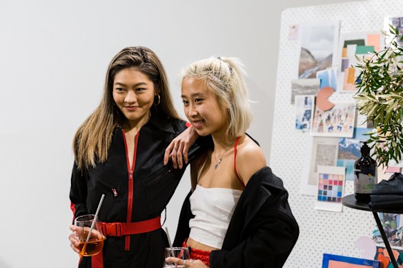 Joanne Phua and Belinda Liana at the Thankyou x Sarah Kelk painting class.