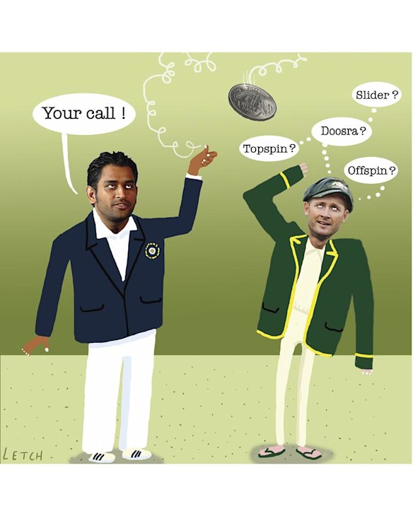 The coin toss in Chennai.