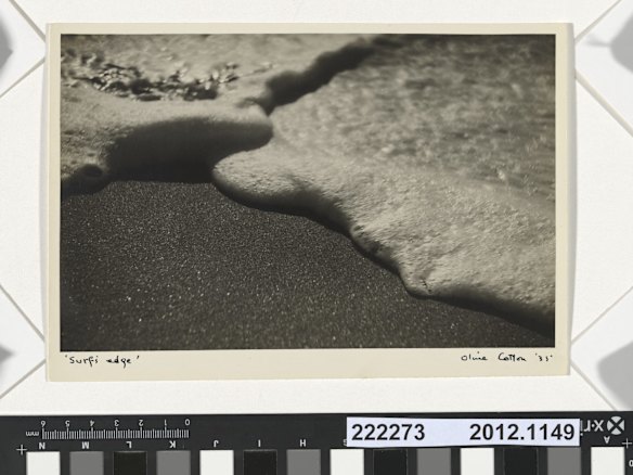 Surf's edge, c. 1935, by Olive Cotton. Gelatin silver photograph. National Gallery of Australia, Canberra. Purchased 2012.