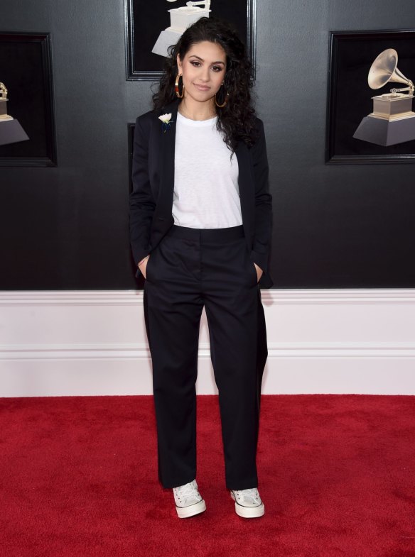 Alessia Cara took a relaxed take on suit dressing at the Grammys.