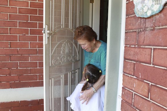 Grace visits grandparent Nada, who suffers from dementia.