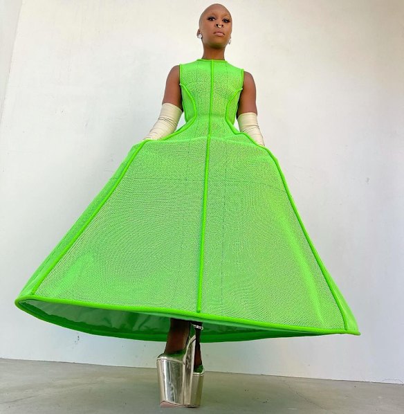 Cynthia Erivo wears Valentino.