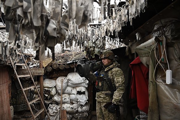 Maksym, 23, is a commander of a unit in the 30th Brigade and is stationed in the Donbas region in eastern Ukraine.
