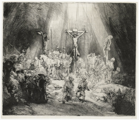 基督被钉在两个强盗之间（三个十字架） c. 1653-55