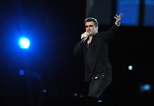 George Michael performing at Etihad Stadium, Melbourne.
